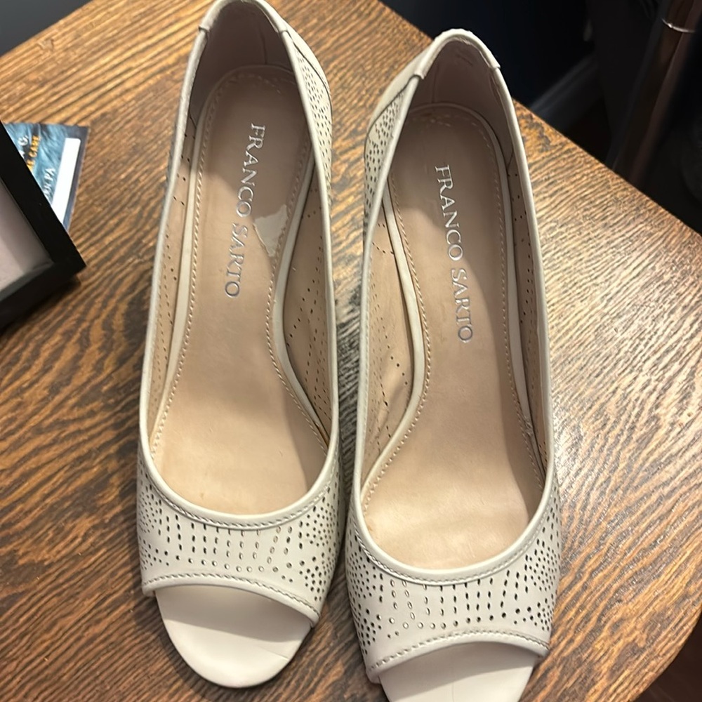 Franco Sarto Wedge Open Toe Heels